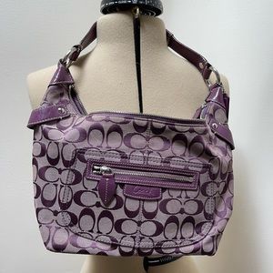 Purple Coach Purse Authentic Shoulder